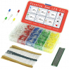 Plusivo LED Assortment Kit (500 pcs) with Bonus PCB and 220Ω Resistors