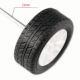 30 mm Wheel with Rubber for 2 mm Shaft