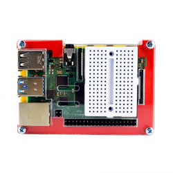 Carcasă Multicoloră cu Mini Breadboard Alb pentru Raspberry Pi 4