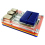 Multicolored Case with Blue Mini Breadboard for Raspberry Pi 4