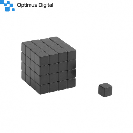 Magnet Bloc din Neodim 5x5x5 mm Placat cu Aur N48