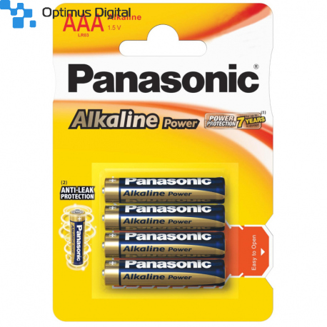 Set of 4 LR03 / AAA Panasonic Alkaline Batteries