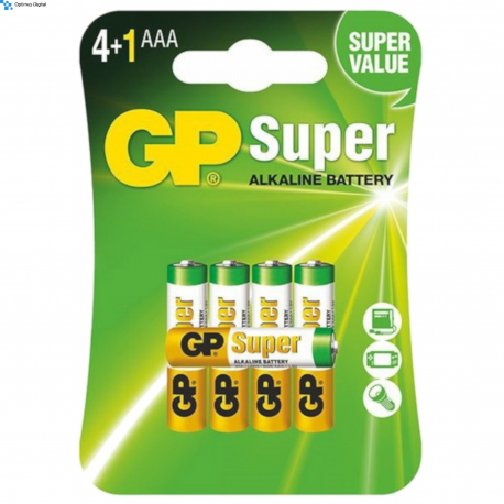 Set of 5 Super Alkaline GP LR03 / AAA Batteries