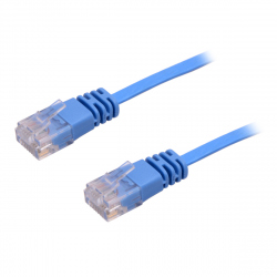 Cablu de Retea, Ultra Plat, CAT6, Albastru 2 m