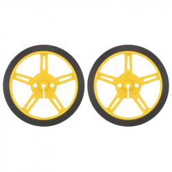 Wheel 60×8mm Pair - Yellow