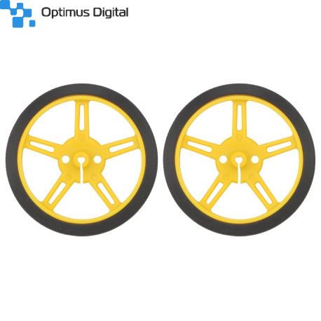 Wheel 60×8mm Pair - Yellow