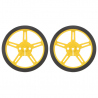 Wheel 60×8mm Pair - Yellow