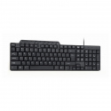 Compact Multimedia Keyboard, USB, US Layout, Black