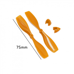 75 mm Orange Propeller with 2 mm Hole