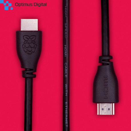 Raspberry Pi HDMI-HDMI Black Cable 1 m
