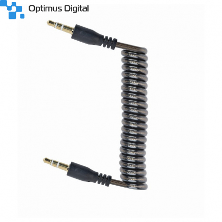 Cablu Audio Jack Stereo 3.5 mm Spiralat T-T 2 m
