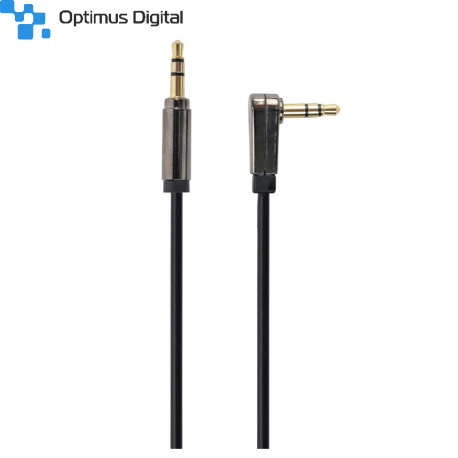 Cablu Audio Stereo 3.5 mm, 1 m, Unghi 90 Grade