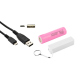 White PowerBank Case, Samsung 2600 mAh 18650 Battery and Micro USB Cable (PACK)