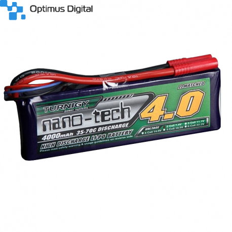 LiPo Nano-Tech 4000 mAh 2S 35~70C Battery (7.4 V)