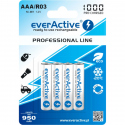 Set of 4 EverActive Ni-MH R03 / AAA 1000 mAh Batteries