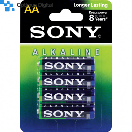 Set of 4 LR6 Sony Alkaline Batteries (AM4L-B4D)
