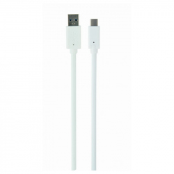 Cablu Alb USB 3.0 AM la Tip-C (AM/CM), 1 m