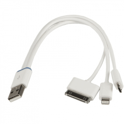 USB Cable 3 Jacks Iphone/Micro USB/Samsung