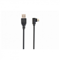 Cablu USB 2.0 LA Micro USB-B Unghi 1.8M Negru