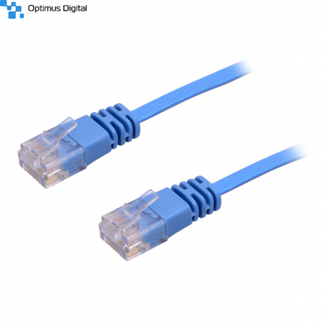 UTP Flat Cable, CAT6, Blue 0.3 m