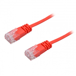 UTP Flat Cable, CAT6, Red, 0.3 m