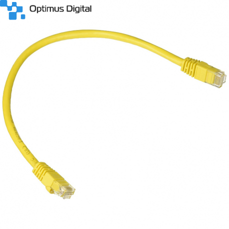 Cablu UTP CAT 5E Rotund de 0.5 m Galben