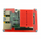 Multicolored Case with Red Mini Breadboard for Raspberry Pi 4