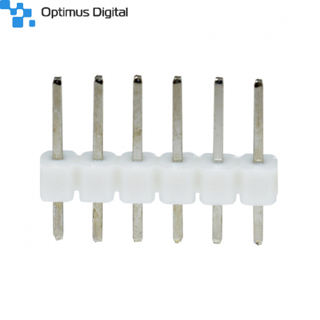 Header de Pini Tată de 2.54 mm 6p (Alb)