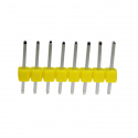 8p 2.54 mm Male Pin Header (Yellow)