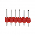6p 2.54 mm Male Pin Header (Red)