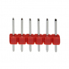 6p 2.54 mm Male Pin Header (Red)