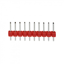 10p 2.54 mm Male Pin Header (Red)