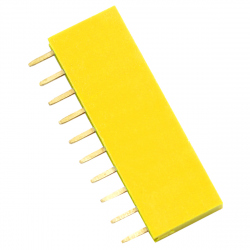 10p 2.54 mm Female Pin Header (Yellow)