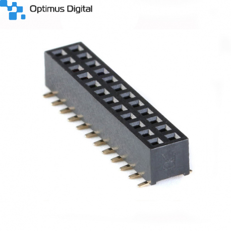 Header de Pini Mamă SMD de 1.27 mm 2 x 12p