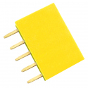 5p 2.54 mm Female Pin Header (Yellow)