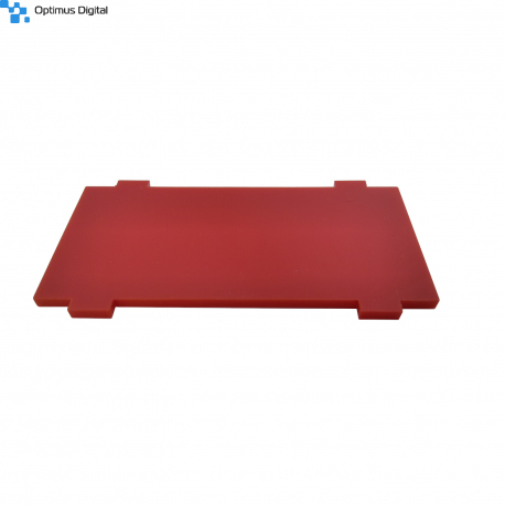 Plate for Front/Back Mounting on the 4 Motors Robot Kit (Simple, Red)