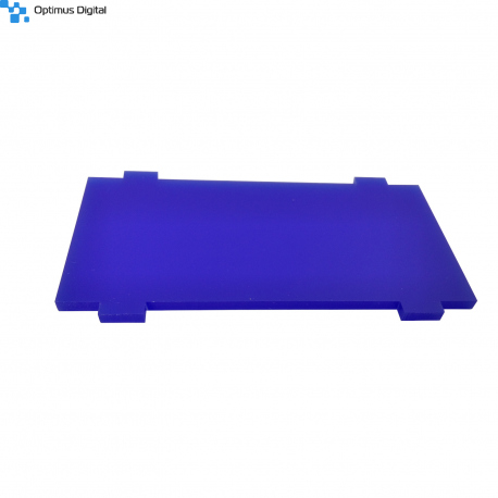 Plate for Front/Back Mounting on the 4 Motors Robot Kit (Simple, Blue)