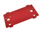 Plate for Front/Back Mounting on the 4 Motors Robot Kit (with Mounts for LEDs, Red)