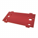 Plate for Front/Back Mounting on the 4 Motors Robot Kit (with Mounts for LEDs, Red)