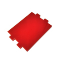 Plate for Side Mounting on the 4 Motors Robot Kit (Red)