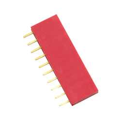 10p 2.54 mm Female Pin Header (Red)