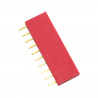 10p 2.54 mm Female Pin Header (Red)