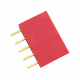 5p 2.54 mm Female Pin Header (Red)