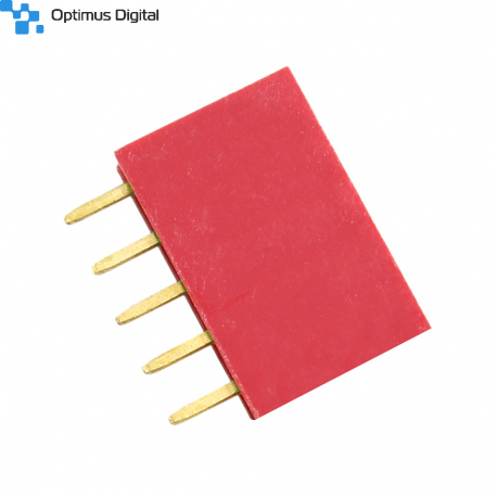 5p 2.54 mm Female Pin Header (Red)