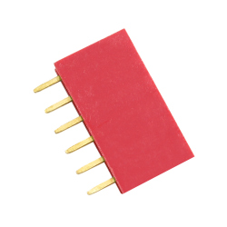 6p 2.54 mm Female Pin Header (Red)