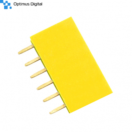 6p 2.54 mm Female Pin Header (Yellow)