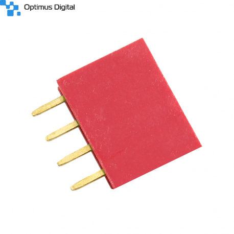 4p 2.54 mm Female Pin Header (Red)