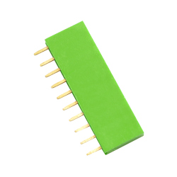 10p 2.54 mm Female Pin Header (Green)