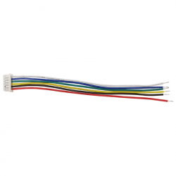 Cablu 6p 1.25 mm Mufat la un Singur Capat (15 cm)