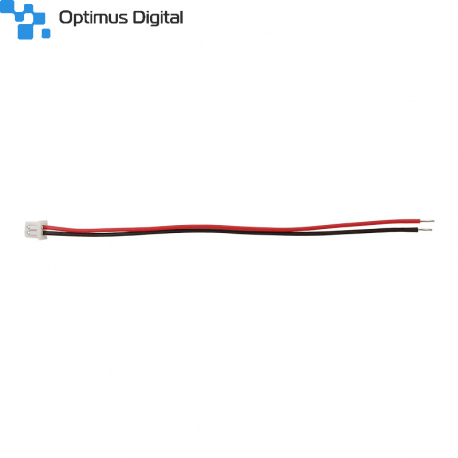 Cablu 2p 1.25 mm Mufat la un Singur Capat (15 cm)